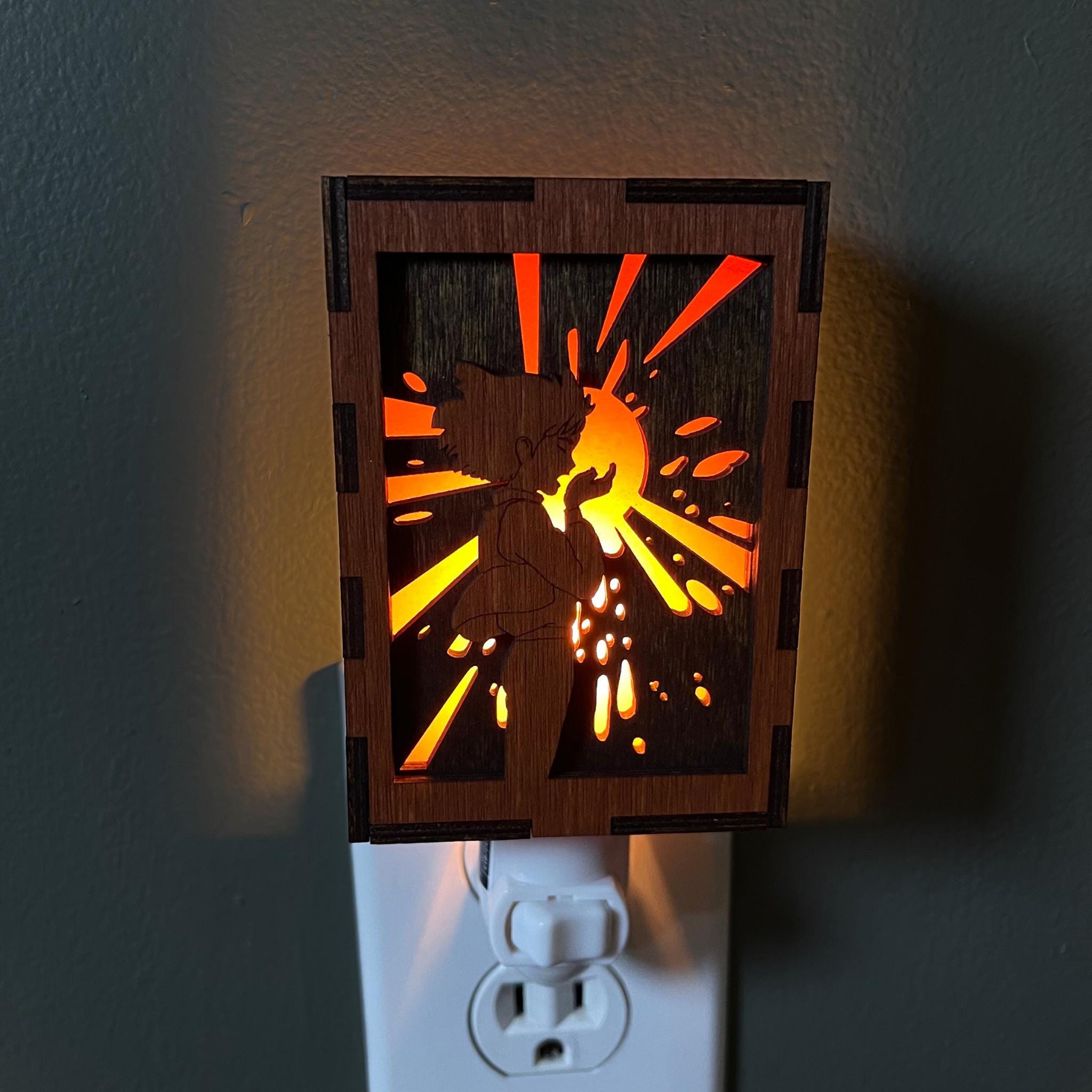 Howl Wooden Night Light - "The Boy Who Swallowed A Star" - Handmade Light With Lantern Paper