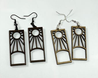 Hanafuda Wooden Earrings