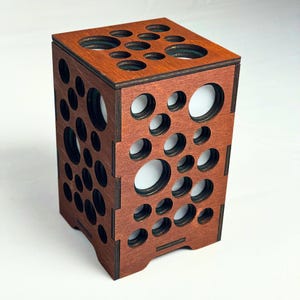 Handcrafted Wooden LED Lantern: Modern Accent Light