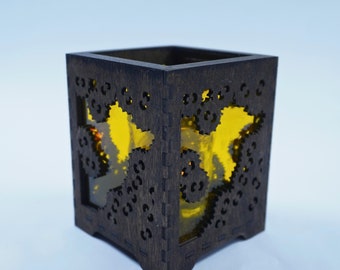 Soot Sprite Stained Glass Candle Holder