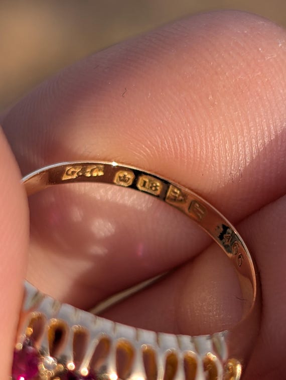 Stunningly restored 18k ruby and diamond ring - image 5