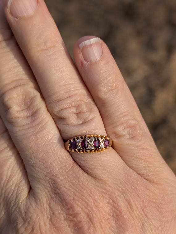 Stunningly restored 18k ruby and diamond ring - image 2
