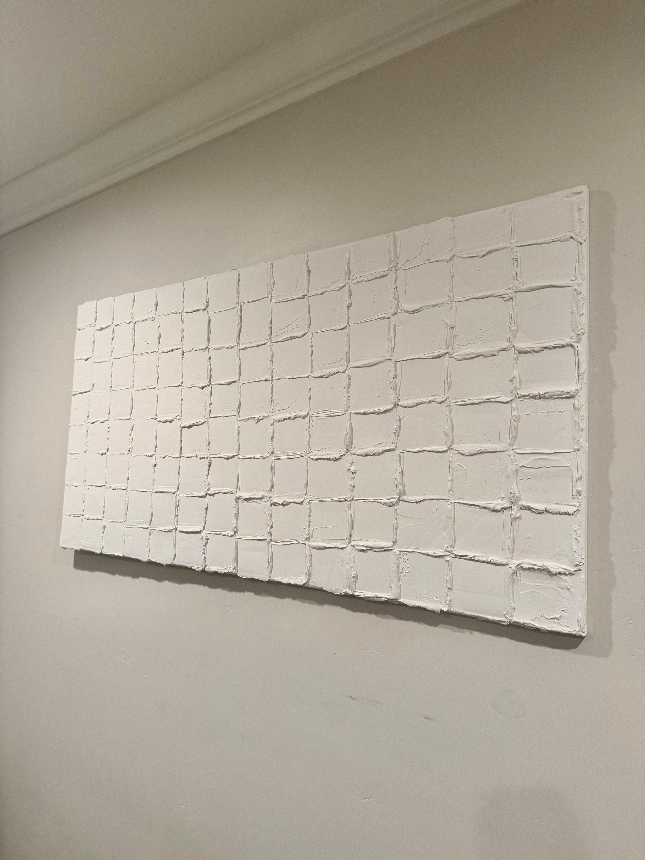 Large White Textured Canvas, Textured Canvas, Textured Wall Art, Modern Wall Art, Minimalist Wall Decor, Abstract Wall Art, 3D Painting