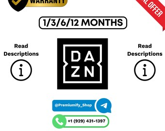 Dazn Account || Dazn Premium 1/3/6/12 Months || Offer Ends Soon