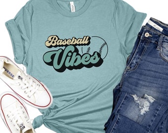 Cute Baseball Shirt, Game Day Shirt, Baseball Tshirt, Retro Vintage Baseball Shirt, Baseball Gifts, Baseball Tee, Baseball Vibes Shirt
