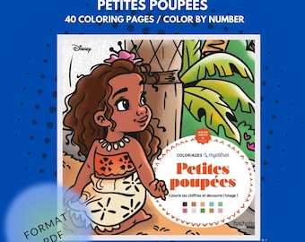 Coloriages Mysteres, coloring books, coloring page, digital coloring, Disney Coloring Book, PDF Coloring Book, 40 pages, color by number