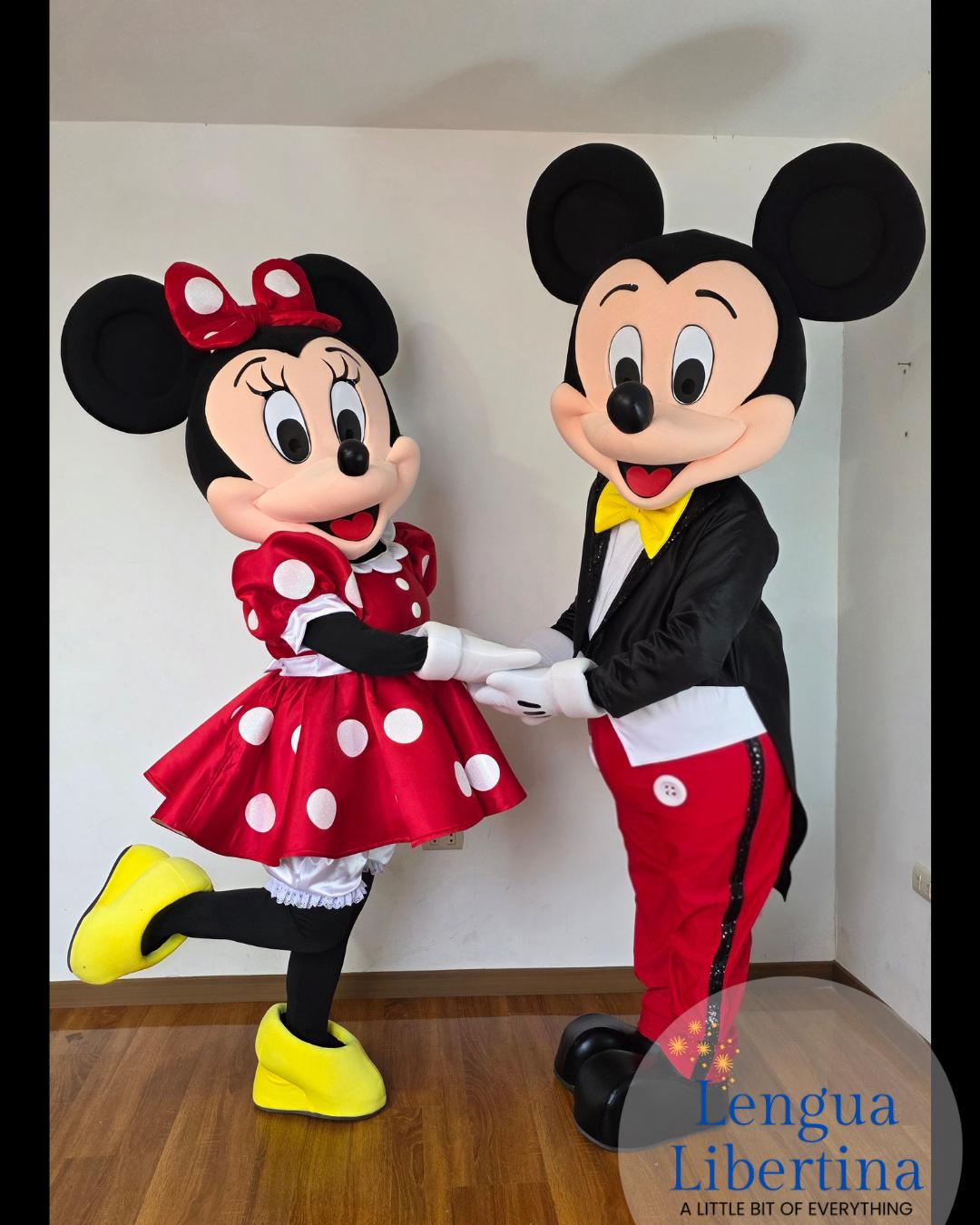 Mickey and Minnie Mascot Costume , Cosplay Mascot, Botarga, Minnie ...
