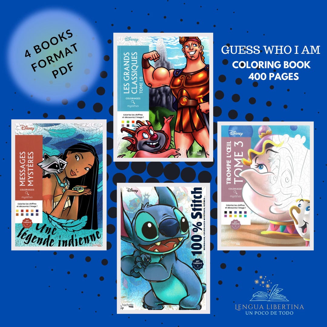 COMBO OFFERS! Disney Mystery Coloring Book, Set of 4 Coloring Books ...