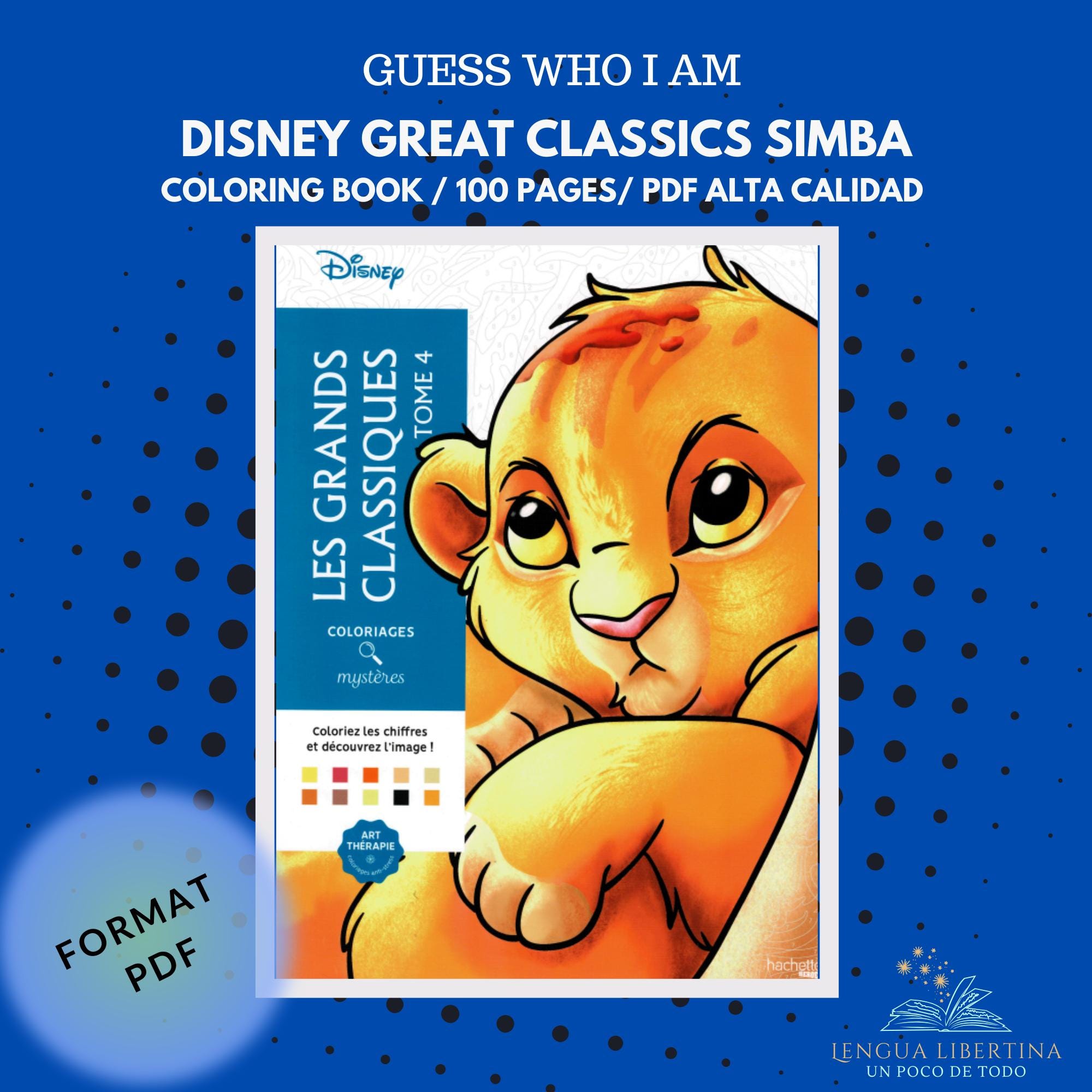 Libro de colorear Retrato Misterioso por Números PDF – 100 páginas | Descarga instantánea imprimible