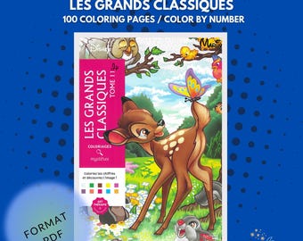 Coloriages Mysteres, coloring books, coloring page, digital coloring, Disney Coloring Book, PDF Coloring Book, 100+ pages, color by number