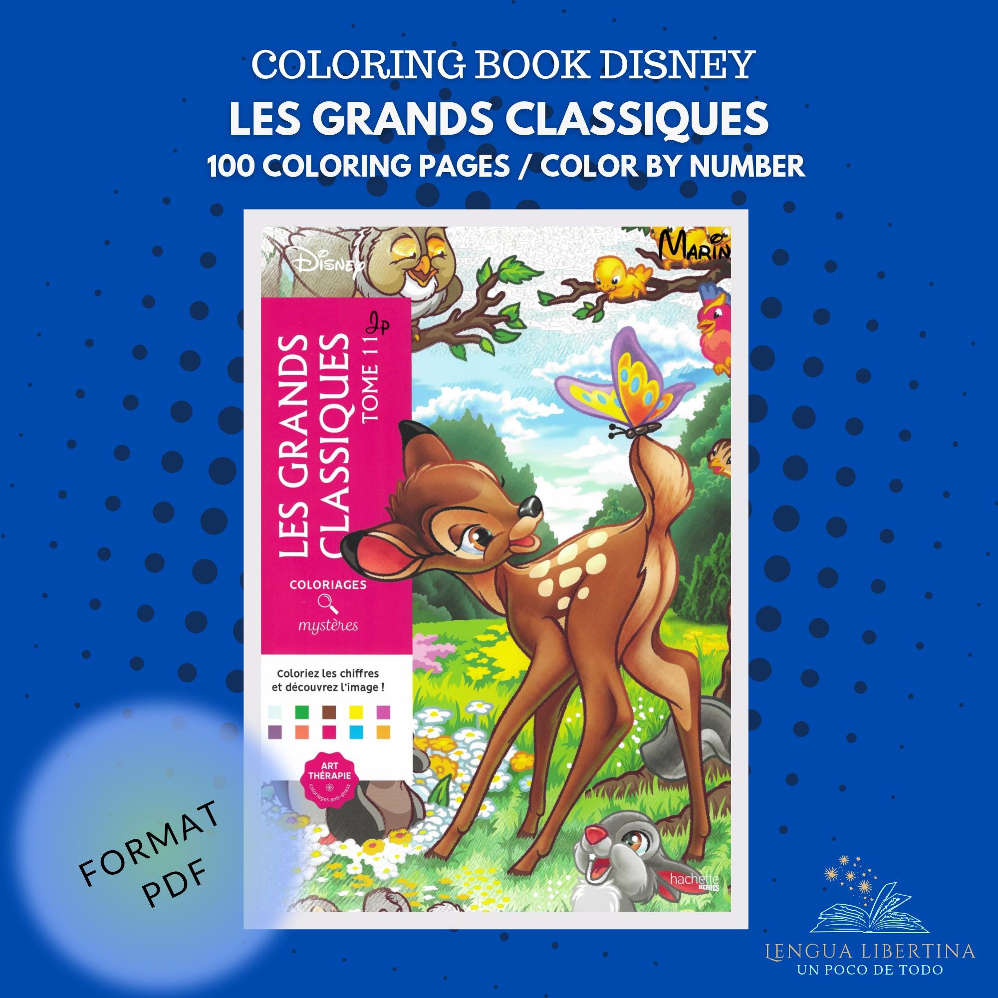 Disney Color por números misterio PDF – 100 páginas imprimibles para adultos y niños | Stitch y personajes icónicos