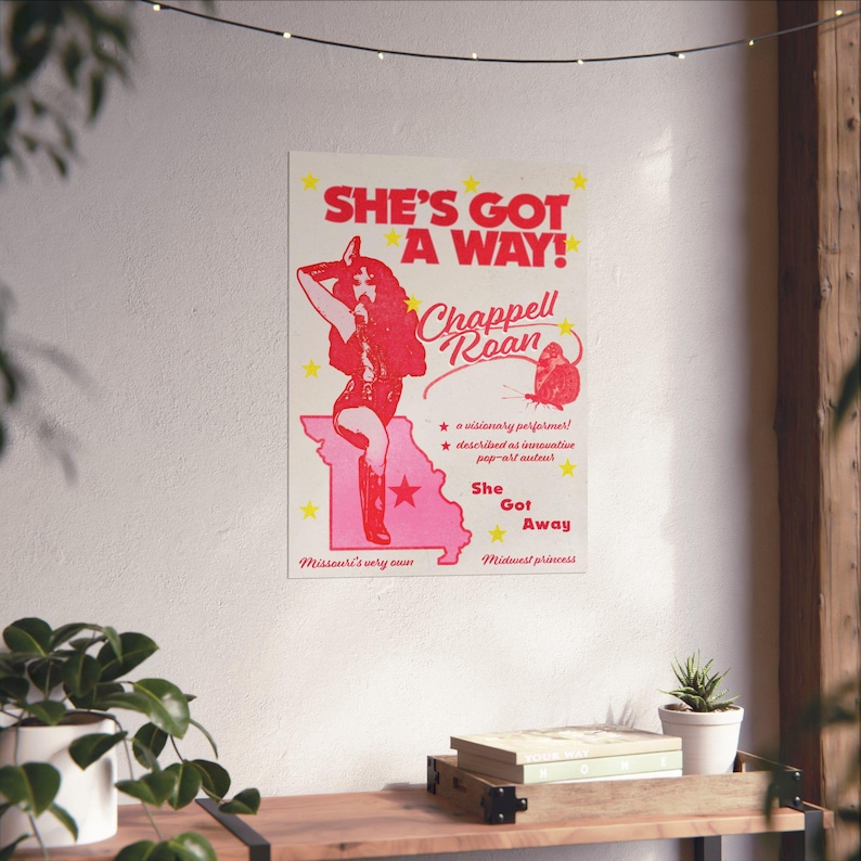 Chappell Roan Poster Druck, Konzert Poster, Popmusik Poster, Pop Künstler Poster, rosa Plakatdruck, mädchenhaftes Plakat, Popmusik Wandkunst Bild 2