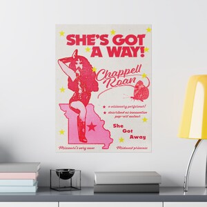 Chappell Roan Poster Druck, Konzert Poster, Popmusik Poster, Pop Künstler Poster, rosa Plakatdruck, mädchenhaftes Plakat, Popmusik Wandkunst Bild 3