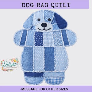 Dog Puppy Rag Quilt design Digital Pattern - Cozy, Beginner-Friendly, Soft and Snuggly Baby blanket