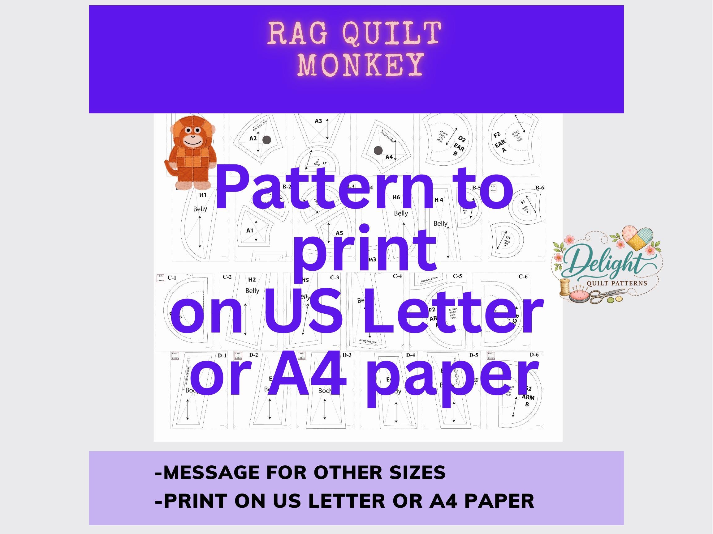 Monkey Rag Quilt Pattern Design - Cozy, Beginner-friendly, Soft and ...