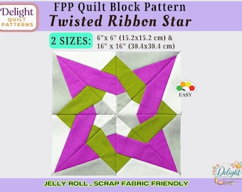 Quilt Block Tote Bag Sewing Pattern Designed for a Block, 2 Sizes, Lined, Handles, Pocket (PDF)