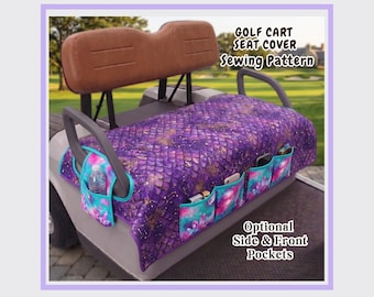Golf Cart Seat Cover Sewing Pattern with Pockets, Reversible Universal Fit –  Easy – PDF Download