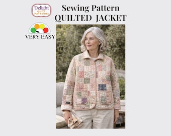 Quilted Jacket Sewing Pattern Sizes: S- 2XL and Business Guide  –  Easy – PDF Download