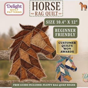Horse Rag Quilt Pattern Art Quilt Design - Wild Geometry