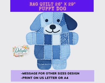 Couette en chiffon pour chien, motif numérique - couverture de bébé confortable, adaptée aux débutants, douce et confortable