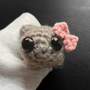 Crochet Sad Hamster, Tiktok Meme Sad Hamster Plush, Cute Coquette Hamster, Small Handmade Amigurumi