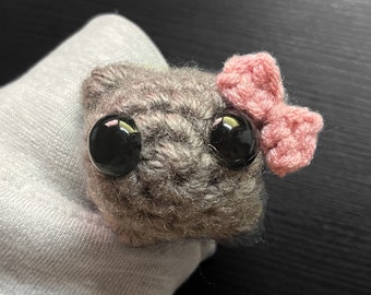 Crochet Sad Hamster, Tiktok Meme Sad Hamster Plush, Cute Coquette Hamster, Small Handmade Amigurumi