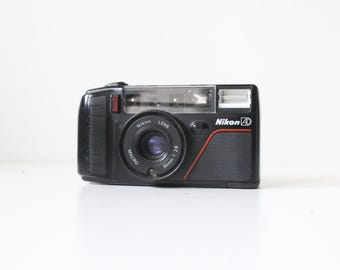 Nikon L35AF 3 35mm film camera with databack - film tested and fully working Compact, Point and Shoot Gift idea, wedding
