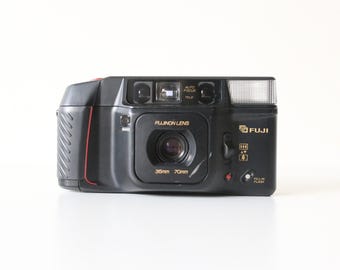 Fuji Zoom Tele Cardia Super Date + 35/70mm lenses, film tested and fully working Compact Point and Shoot 35mm film camera wedding Gift idea