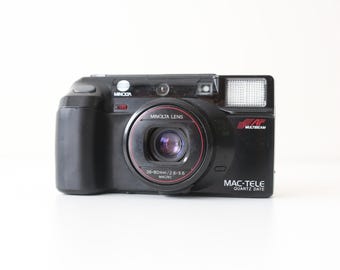 Minolta MAC TELE with 38-80mm f/2.8-5.6 Lens - film tested and fully working Compact, Point and Shoot, wedding Gift idea like tc-1 RIVA mini