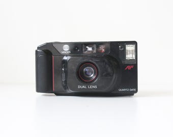 Minolta MAC DUAL - film tested and fully working Compact, Point and Shoot 35mm camera, wedding Gift idea like tc-1 RIVA mini