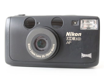 Nikon ZOOM 300 AF +  35-70mm lens with databack - film tested and fully working Compact, Point and Shoot Gift idea  35mm film camera