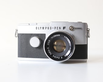 Olympus PEN FT Half Frame SLR film camera with super sharp 38mm f/1.8 f. Zuiko Lens - film tested and fully working Compact, Gift idea