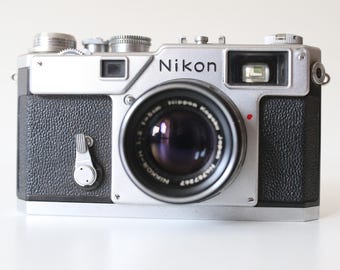 Nikon S3 Rangefinder + Nippon Kogaku Nikkor H 5cm f/2 lens | film tested and fully working, Gift idea 35mm film camera