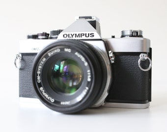 Olympus OM-2N SLR camera + Super Sharp Zuiko 50mm f/1.8 Lens - film tested and fully working Compact, Point and Shoot Gift idea