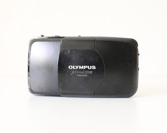 Olympus Mju II Zoom 70 film camera - film tested - The flash is not functional; the camera only operates correctly when set to flash off.