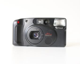 Fuji Zoom Tele Cardia Super N-Date + 35/80mm lenes, film tested and fully working Compact Point and Shoot 35mm film camera wedding Gift idea