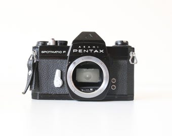 Pentax Spotmatic F Black Paint 35mm SLR Film Camera – Fully Working, Film Tested Vintage Manual  Camera, Classic Mount SLR Wedding Gift idea