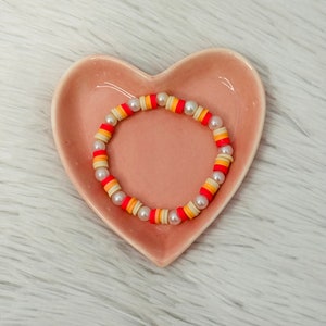 Pulsera de cuentas de arcilla - Puesta de sol