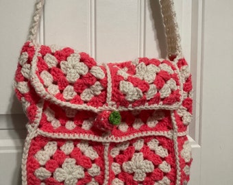 Bolso mensajero de crochet Grandma Square