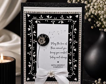 sympathy card, condolence card, bereavement card, deepest sympathy, handmade card, loss of loved one, grief support card, thinking of you