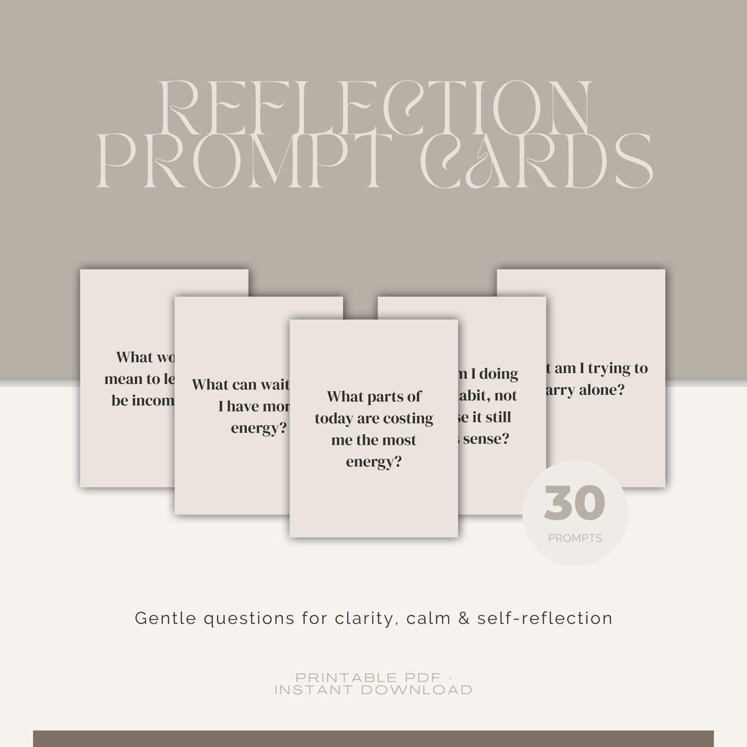 Printable Reflection Journaling Prompt Cards – When Everything Feels ...