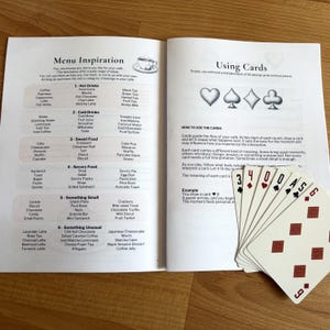 Visitors and order system in a printable café roleplaying game
