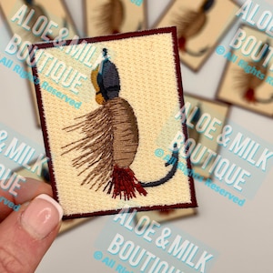 Fishing patch rust color, feather fly hook, fly fishing, fly fishing hats, fishing patches, fly fishing jacket, fishing hook patches, fish