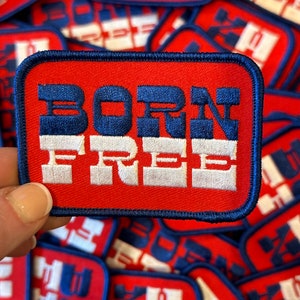 Born Free, Iron on Patch, USA Patch, America Patch, Iron on patches, America Hat Patches, Trendy USA Patches