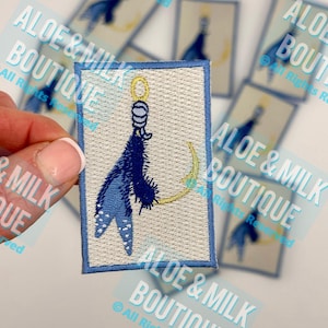 Fishing patch blue color, feather fly hook, fly fishing, fly fishing hats, fishing patches, fly fishing jacket, fishing hook patches, fish