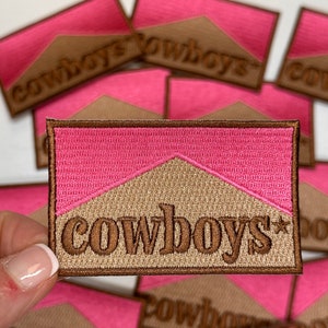 Cowboys Pink,Pink and Brown patch, Country patch,Cute patch, cowboy patch,western patch,popular patches, texas patch, cowgirl patch