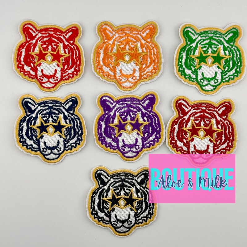 Tiger Applique Iron-On Or Sew-On Patch - Embroidered Big Cat Zookeeper Badge