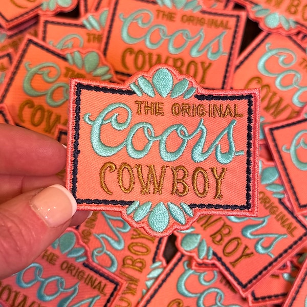Coors Cowboy Hat Patch, Beer Trucker Hat Patch, Country Hat Patch, Southern Hat Patch, Fun hat patches, trendy hat patch, summer hat patch