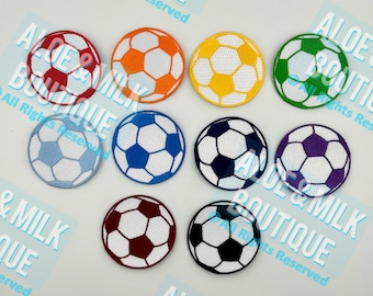 Embroidered Soccer Ball Patch: Iron-On Team Applique (6cm)