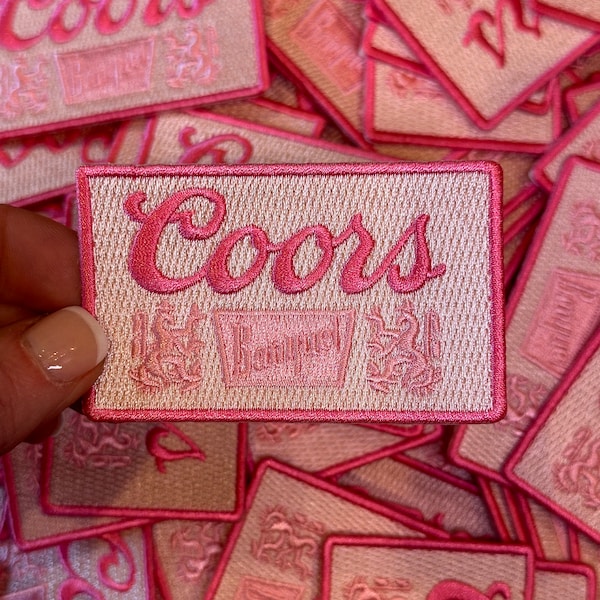 Coors Pink Hat Patch, Beer Hat patch, trucker hat patch, trendy hat patch, cute hat patch, girly hat patch